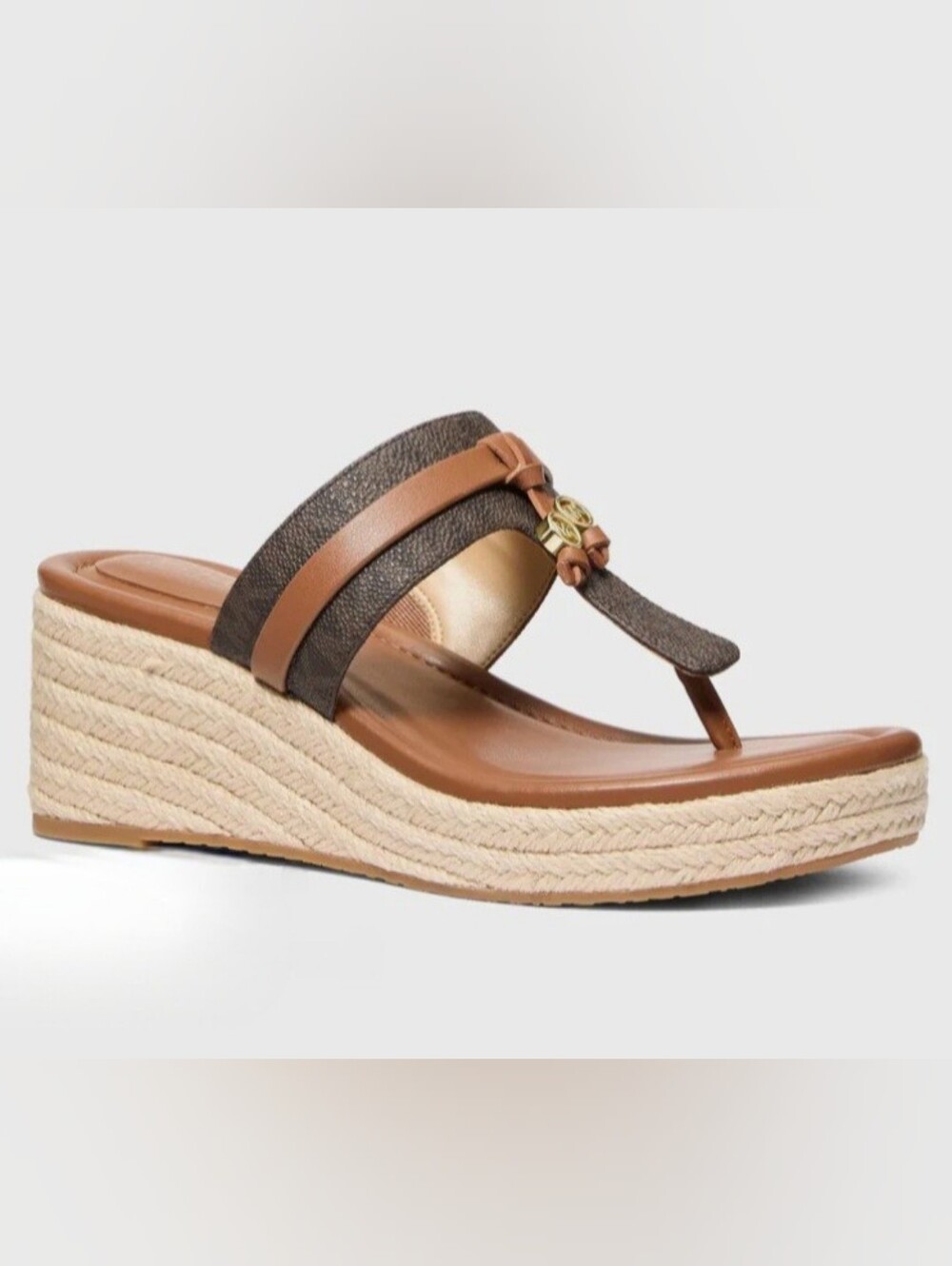 Michael Kors Zoe Signature Logo Wedge Sandal